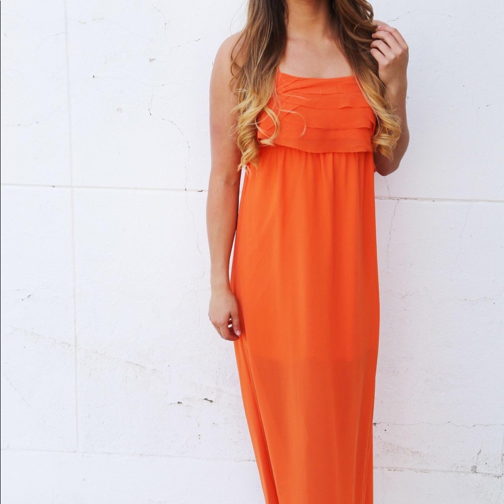 Orange The Rage Maxi Dress NWT
